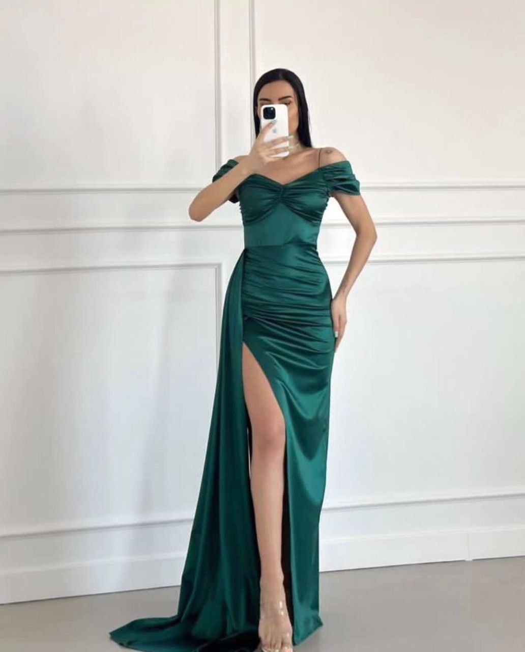 Robe soirée couleur vert